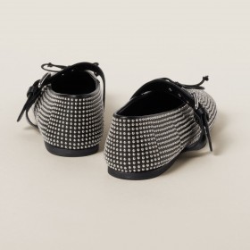 Miu Miu Calf Leather Ballerina Flats Black