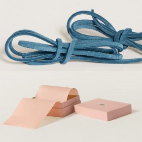 Miu Miu Colored Leather Laces Aviation Blue