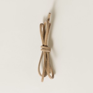 Miu Miu Colored Leather Laces Ecru