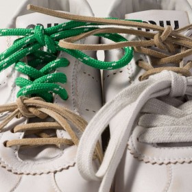 Miu Miu Colored Leather Laces Ecru