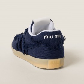 Miu Miu Denim Sneakers Royal Blue