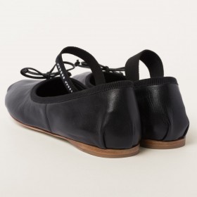 Miu Miu Leather Ballerinas Black 5F794D