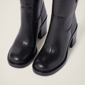 Miu Miu Leather Booties Black