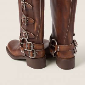 Miu Miu Leather Boots Sienna