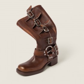 Miu Miu Leather Boots Sienna