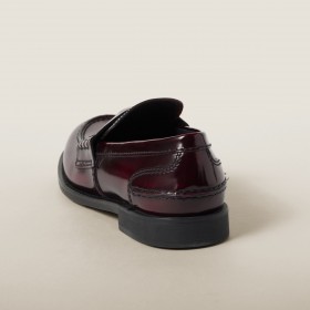 Miu Miu Leather Loafers Crimson