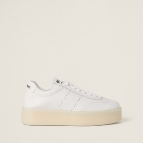 Miu Miu Leather Sneakers White