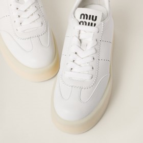 Miu Miu Leather Sneakers White