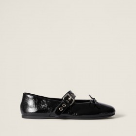 Miu Miu Naplak Ballerinas Black
