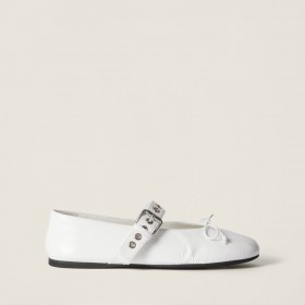 Miu Miu Naplak Ballerinas White
