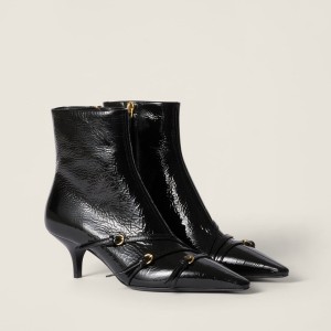 Miu Miu Naplak Booties Black