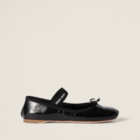Miu Miu Naplak Leather Ballerinas Black