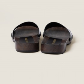 Miu Miu Patent Leather Clogs Black