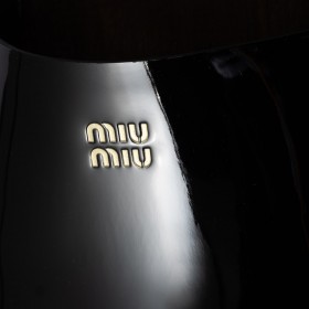 Miu Miu Patent Leather Clogs Black