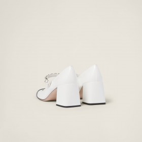 Miu Miu Patent Leather Pumps White Black
