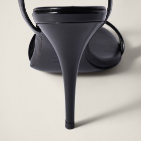 Miu Miu Patent Leather Sandals Black