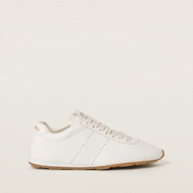 Miu Miu Plume Nappa Leather Sneakers Ivory