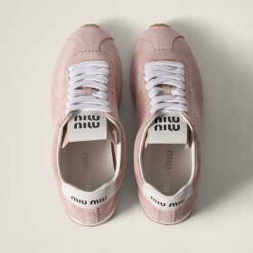 Miu Miu Plume Suede Sneakers Orchid Pink