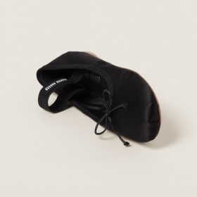 Miu Miu Satin Ballerinas Black