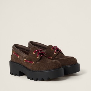 Miu Miu Suede Loafers Sienna