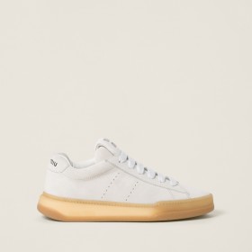 Miu Miu Suede Sneakers White