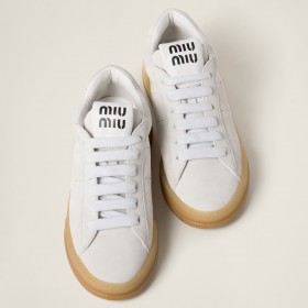 Miu Miu Suede Sneakers White