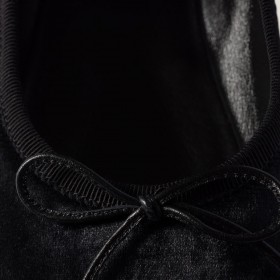Miu Miu Velvet Ballerinas Black
