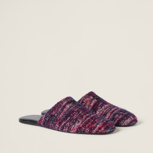 Miu Miu Wool Slippers Coral
