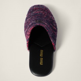 Miu Miu Wool Slippers Coral