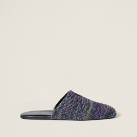 Miu Miu Wool Slippers Fern Green