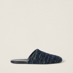 Miu Miu Wool Slippers Loden Green