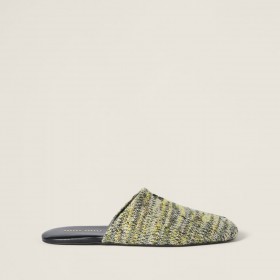 Miu Miu Wool Slippers Pistachio Green