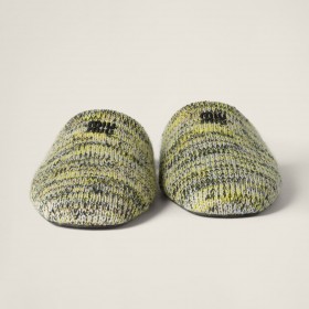 Miu Miu Wool Slippers Pistachio Green