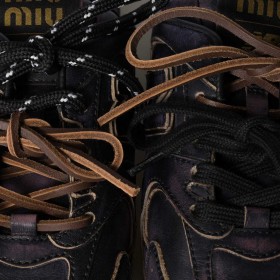 New Balance X Miu Miu 530 SL Deco Calf Leather Mules Black