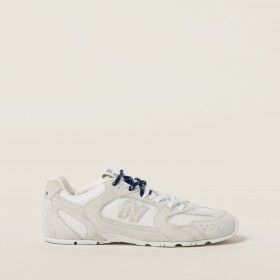 New Balance X Miu Miu 530 SL Suede And Mesh Sneakers White