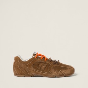 New Balance X Miu Miu 530 SL Suede Sneakers Cinnamon